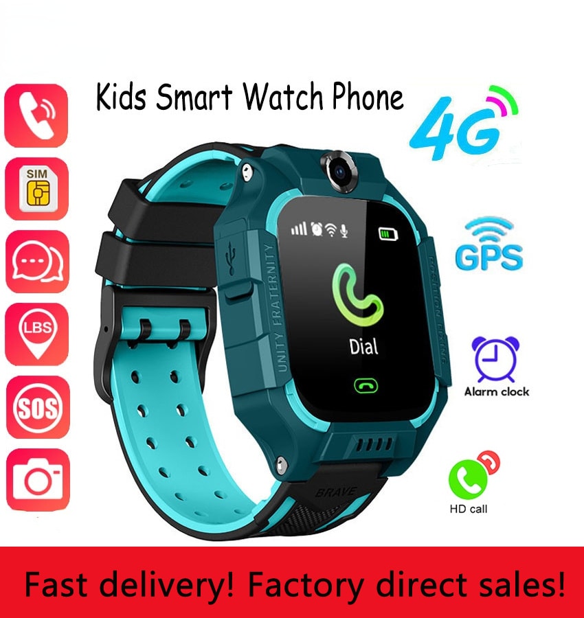 2023 New Smart Kids Gps Call Message Card Sim Waterproof Smartwatch For Kids S0S Photo Remote For Android Genuine منصة تاجر زون
